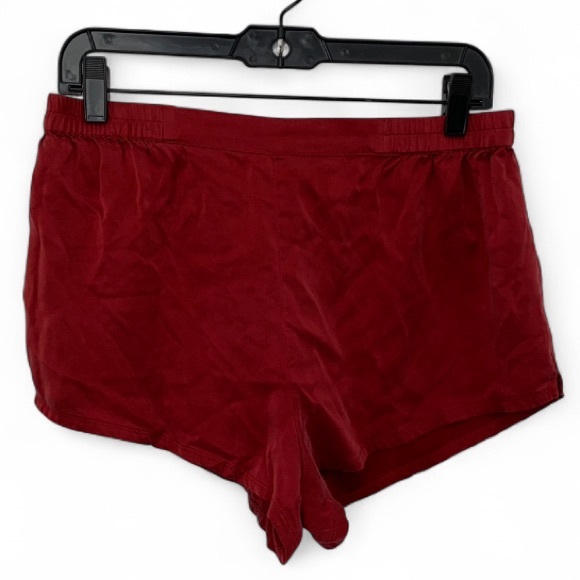 Quince Pants - Quince Red Silk Shorts Size Large